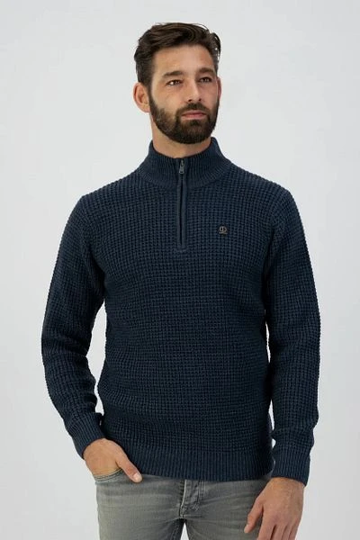 Dstrezzed Half Zip Trui Donkerblauw 4 Dstrezzed Half Zip Trui Donkerblauw - Image 2