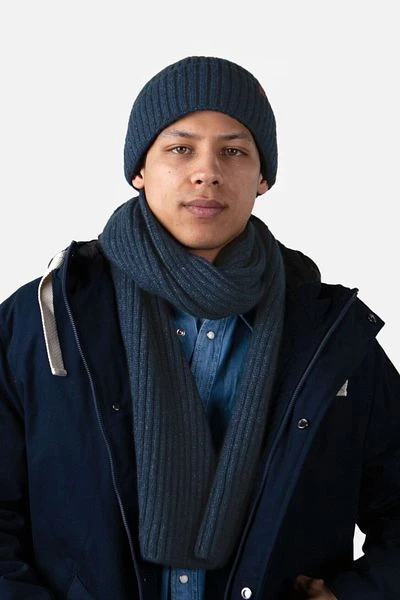 Barts Wyon Sjaal Donkerblauw 5 Barts Wyon Sjaal Donkerblauw - Image 3