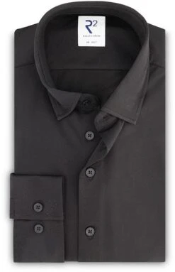 R2 Overhemd Knitted PiquÃ© Zwart -Kleding Verkoop 75877 1 1