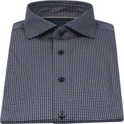Olymp Luxor Overhemd Figuren Navy -Kleding Verkoop 75897 4
