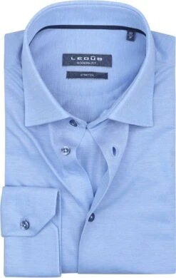 Ledub Tricot Overhemd Blauw