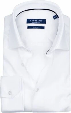 Ledub Tricot Overhemd Wit
