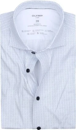 Olymp Luxor Overhemd Figuren Lichtblauw -Kleding Verkoop 75980 1 1