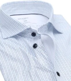 Olymp Luxor Overhemd Figuren Lichtblauw -Kleding Verkoop 75980 2 1