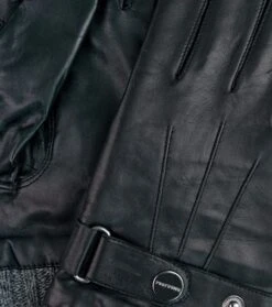 Profuomo Handschoenen Wol Zwart Leer -Kleding Verkoop 76041 2 1