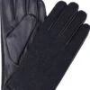 Profuomo Handschoenen Wol Navy Leer -Kleding Verkoop 76044 1