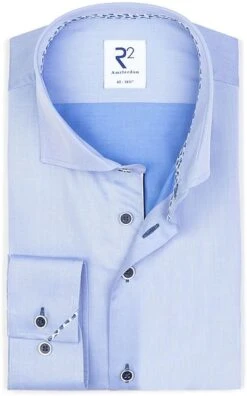 R2 Overhemd Twill Blauw