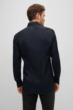 Hugo Boss Hank Zwart Overhemd 13 Hugo Boss Hank Zwart Overhemd -Kleding Verkoop 76147 3 1