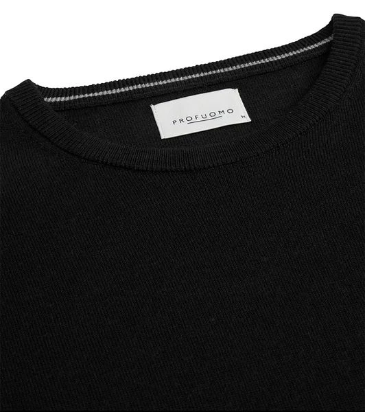 Profuomo Pullover Merinowol Zwart 4 Profuomo Pullover Merinowol Zwart - Image 2