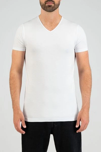 Slater 2-pack 10+10 T-shirt V-Hals Wit 4 Slater 2-pack 10+10 T-shirt V-Hals Wit - Image 2