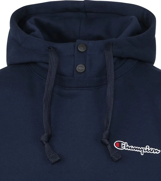 Champion Logo Hoodie Druknopen Donkerblauw 6 Champion Logo Hoodie Druknopen Donkerblauw - Image 4