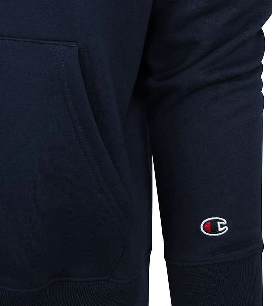 Champion Logo Hoodie Druknopen Donkerblauw 8 Champion Logo Hoodie Druknopen Donkerblauw - Image 6