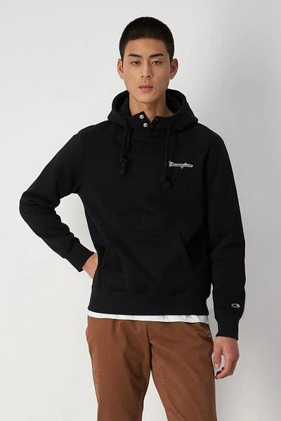 Champion Logo Hoodie Druknopen Donkerblauw 4 Champion Logo Hoodie Druknopen Donkerblauw - Image 2