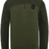 PME Legend Half Zip Trui Knitted Structuur Olijfgroen -Kleding Verkoop 76274 1
