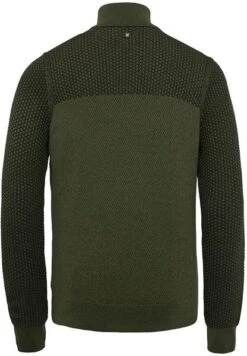 PME Legend Half Zip Trui Knitted Structuur Olijfgroen -Kleding Verkoop 76274 2