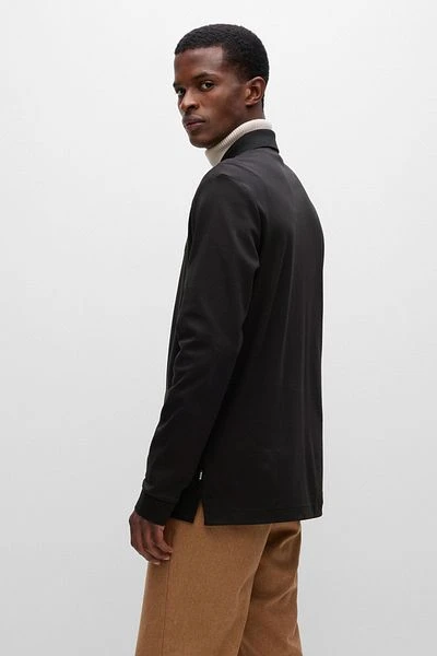 Hugo Boss Longsleeve Polo Pado Zwart 5 Hugo Boss Longsleeve Polo Pado Zwart - Image 3