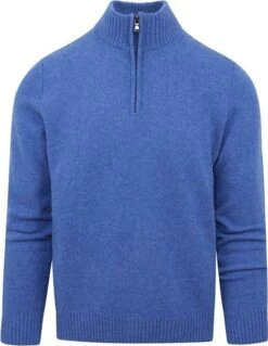 Suitable Half Zip Trui Wol Blend Blauw -Kleding Verkoop 76318 1 1