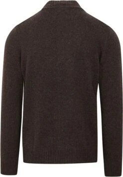 Suitable Half Zip Trui Wol Blend Bruin -Kleding Verkoop 76321 3