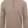 Suitable Half Zip Trui Wol Blend Beige -Kleding Verkoop 76322 1
