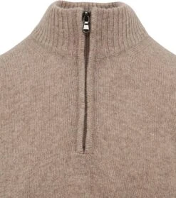 Suitable Half Zip Trui Wol Blend Beige -Kleding Verkoop 76322 2 1