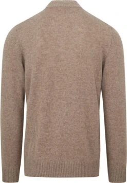 Suitable Half Zip Trui Wol Blend Beige -Kleding Verkoop 76322 3