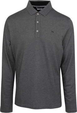 Brax Longsleeve Polo Melange Zwart 12 Brax Longsleeve Polo Melange Zwart -Kleding Verkoop 76444 1 1