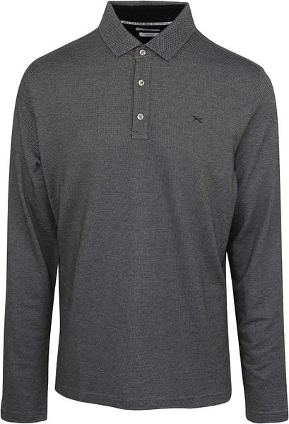 Brax Longsleeve Polo Melange Zwart 7 Brax Longsleeve Polo Melange Zwart - Image 5