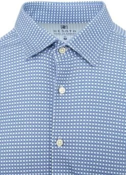 Desoto Overhemd Dessin Blauw -Kleding Verkoop 76514 5 1