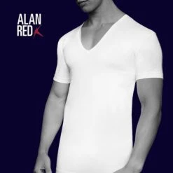 Alan Red T-Shirt Extra Diepe V-Hals Stretch -Kleding Verkoop 7673 11