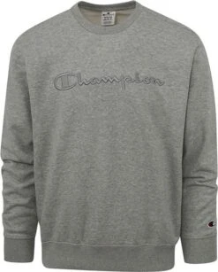 Champion Sweater Logo Grijs
