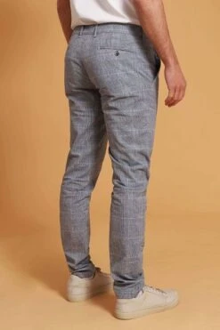 Suitable Chino Pico Ruiten Linnen Grijs -Kleding Verkoop 76815 10