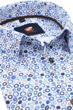 Suitable Overhemd 261-6 Print Blauw -Kleding Verkoop 76826 2 1