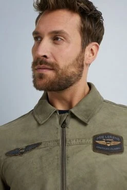 PME Legend Leer Summer Hudson 2.0 Bomber Khaki 12 PME Legend Leer Summer Hudson 2.0 Bomber Khaki -Kleding Verkoop 76837 5