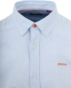 NZA Overhemd Roor Lichtblauw Melange -Kleding Verkoop 76925 6