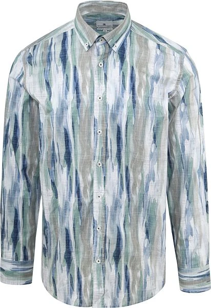 State Of Art Overhemd Print Blauw 3 State Of Art Overhemd Print Blauw