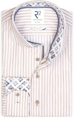 R2 Overhemd Strepen Beige 13 R2 Overhemd Strepen Beige -Kleding Verkoop 76933 1 1