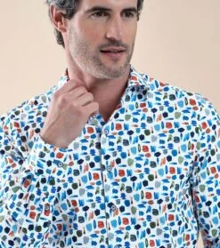 R2 Overhemd Meerkleurige Print 10 R2 Overhemd Meerkleurige Print -Kleding Verkoop 76938 3