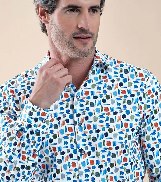 R2 Overhemd Meerkleurige Print 5 R2 Overhemd Meerkleurige Print - Image 3