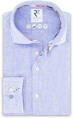 R2 Linnen Overhemd Blauw -Kleding Verkoop 76942 1 1