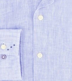 R2 Linnen Overhemd Blauw -Kleding Verkoop 76942 5