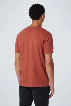 No-Excess No Excess T-Shirt Streep Melange Rood -Kleding Verkoop 77001 4