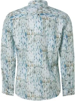 No-Excess No Excess Overhemd Print Aqua Blauw -Kleding Verkoop 77003 2