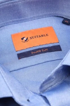 Suitable Overhemd Fijne Ruit Blauw DM22-02 -Kleding Verkoop 77041 4
