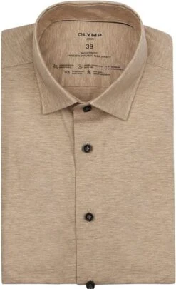OLYMP Luxor Overhemd 24/Seven Lichtbruin 12 OLYMP Luxor Overhemd 24/Seven Lichtbruin -Kleding Verkoop 77058 5 1