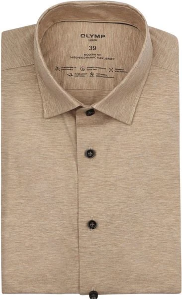 OLYMP Luxor Overhemd 24/Seven Lichtbruin 7 OLYMP Luxor Overhemd 24/Seven Lichtbruin - Image 5