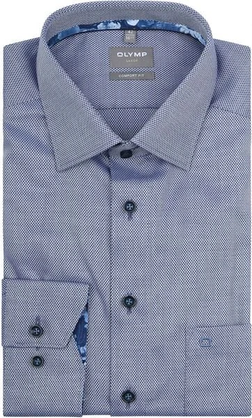 OLYMP Overhemd Luxor Comfort Fit Blauw 6 OLYMP Overhemd Luxor Comfort Fit Blauw - Image 4