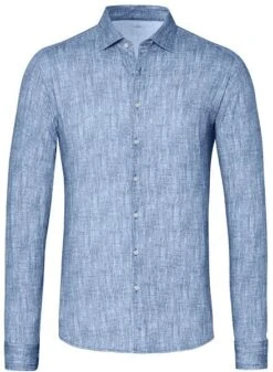 Desoto Overhemd Melange Blauw -Kleding Verkoop 77103 1 1