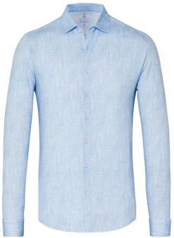 Desoto Overhemd Melange Lichtblauw