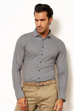 Desoto Overhemd Kubus Navy -Kleding Verkoop 77108 3