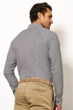 Desoto Overhemd Kubus Navy -Kleding Verkoop 77108 4